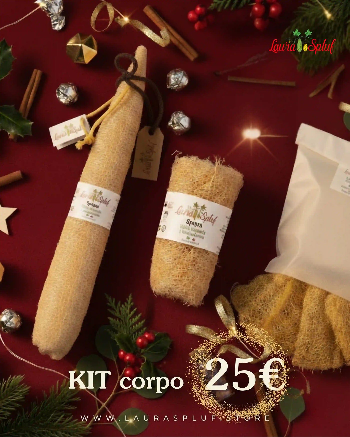 **KIT CORPO LAURASPLUF – Rituale di Esfoliazione Naturale (Made in Italy)